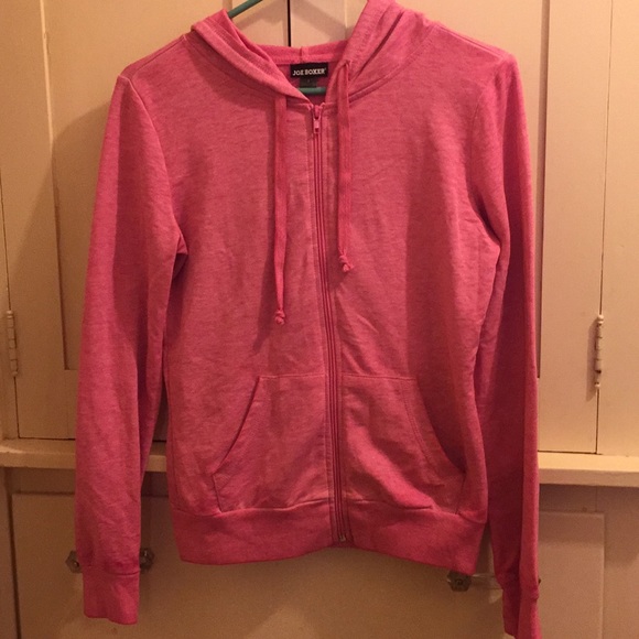 Joe Boxer Jackets & Blazers - NWOT Joe Boxer Pink Zip Up Sweater Hoodie SZ S